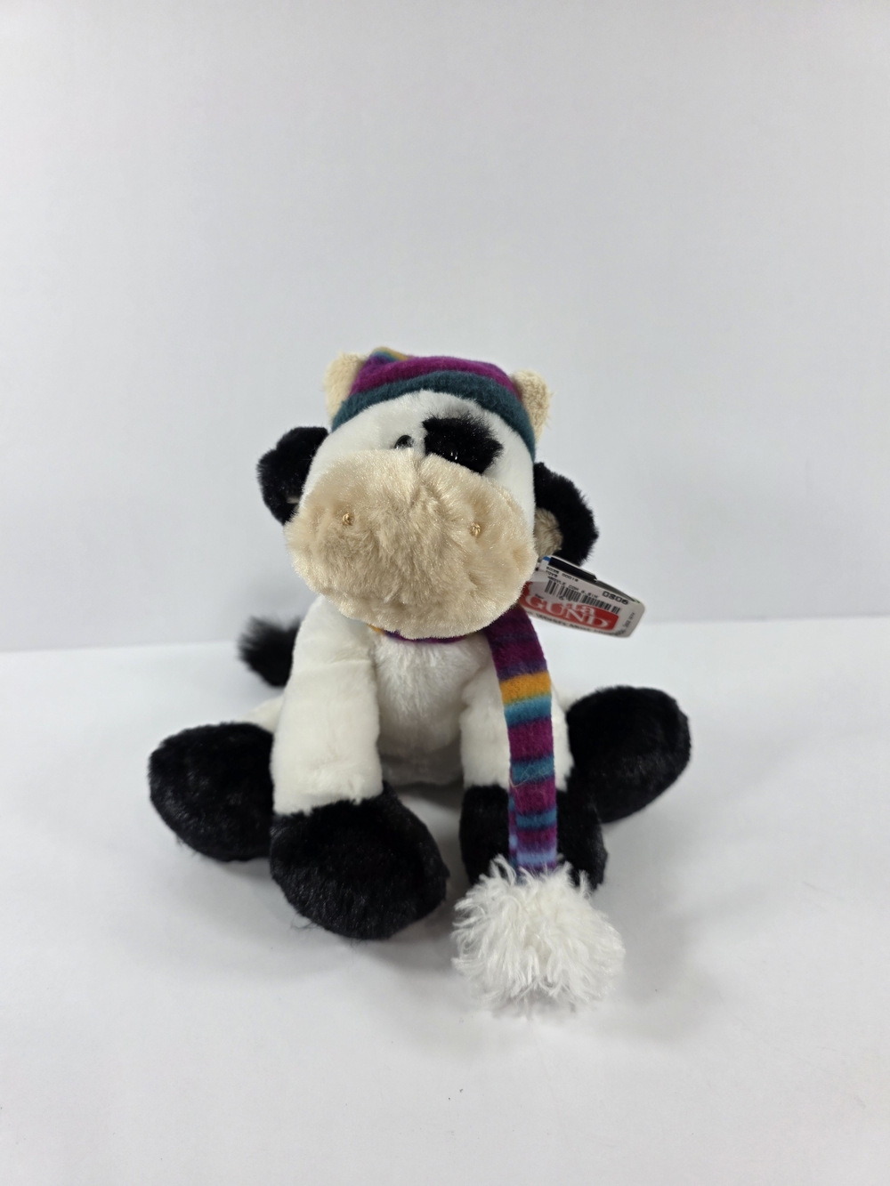 Gund Argyle Holiday Winter Cow in Hat + Scarf Plush Toy Doll NWT